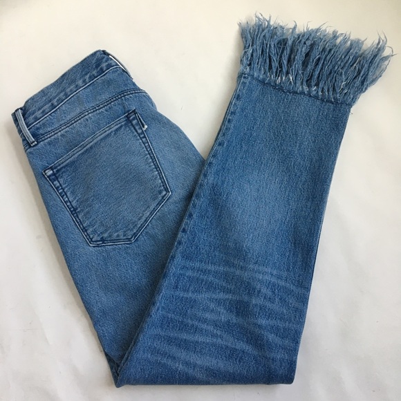 3x1 NYC Fringe Hem Buttonfly Mid rise Crop Jeans 25 - Picture 7 of 17